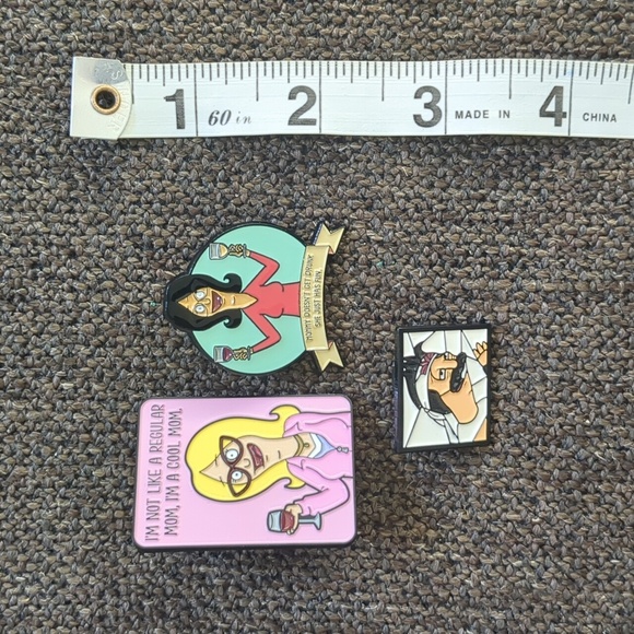 Set of 3 Bob's Burgers Enamel Pins Linda Belcher Bob Belcher Mean Girls - Picture 3 of 3